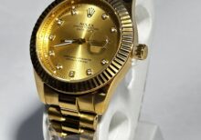 Rolex-Inspired Gold and Silver Men's Watch