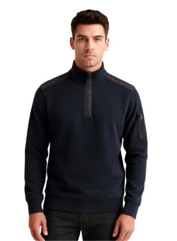 Men’s Navy Half-Zip Winter Sweatshirt