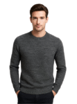 Heather Grey Premium Knit Crewneck Sweater